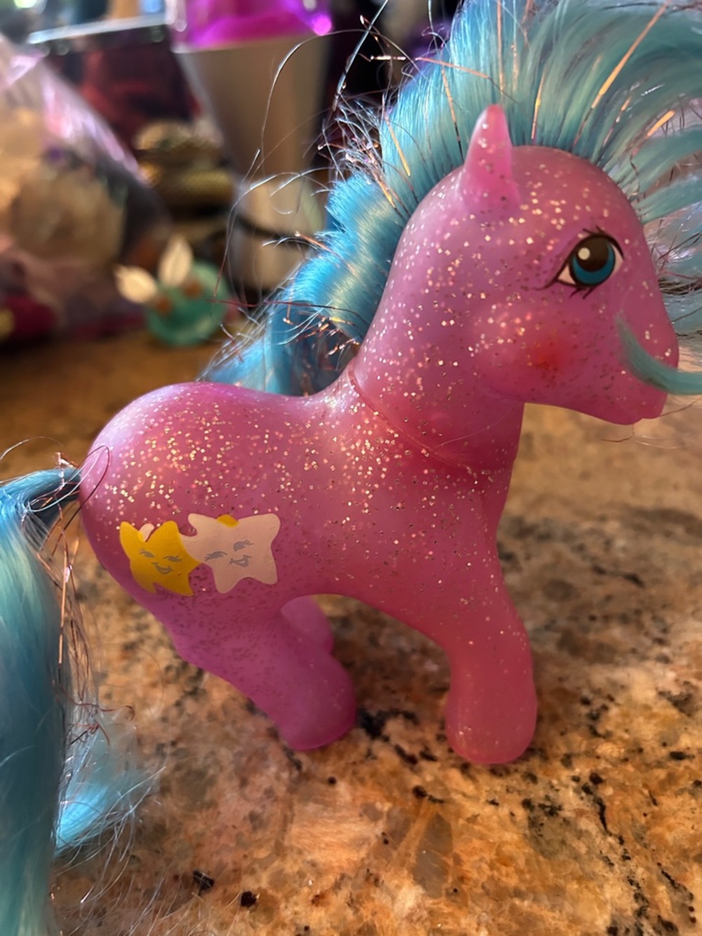 My Little Pony Purple Glitter Pony with Blue Mane